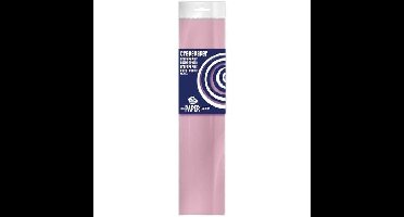 Crepe papier platte vellen - 6x - lichtroze - 250 x 50 cm - Knutselen met papier - Knutselspullen