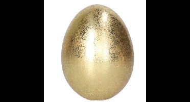 Decoratie Ei - Goud kleurig - 1x - keramiek - 6 x 8 cm - Paasdecoratie - paaseieren - Gouden eieren