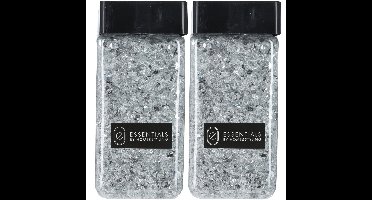 Decoratie steentjes/hobby steentjes - Zilver- 1100 ml - 2/4 mm