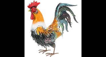 Decoratie Tuinbeeld Haan - metaal - 38 x 14 x 40 cm