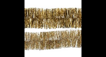 Decoris folie kerstslingers 2x stuks - goud - kunststof - 270 cm
