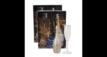 Decoris Kersthangers - champagne glazen - 4x - 12,5 cm
