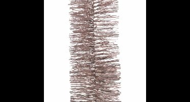 Decoris kerstslinger - 2x - lichtroze - 270 x 7 cm - Guirlande folie lametta - kerstboomversiering
