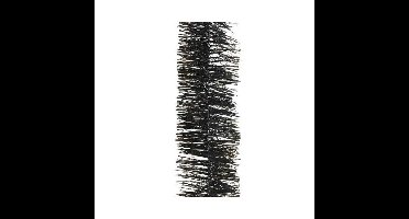 Decoris kerstslinger - 2x - zwart - 270 x 7 cm - folie/tinsel - lametta