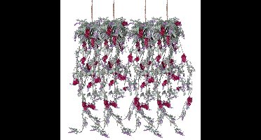 Decoris Lavendel Bloemen slinger - 4x stuks - Licht paars - kunstplanten - 80 cm