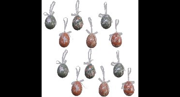 Decoris Paaseieren - 12x stuks - foam - paasversiering - 6 cm - paasei