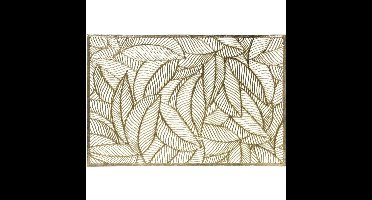 Decoris Tafel placemats - gouden bladeren - 30 x 45 cm - diner - ontbijt - kerst