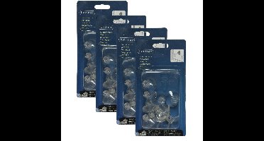 Decoris Zuignappen haakjes - 48x stuks - 3,5 x 1,5 cm- voor kerstverlichting