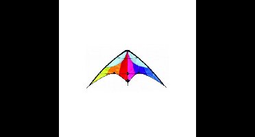 Delta stunt vlieger - regenboog kleuren - 130 x 60 cm - buiten speelgoed - kinderen - vliegeren