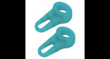 Deltafix Block it Deurwig - 2x - blauw groen - TPE kunststof - 12 x 3,8 cm - deurstopper