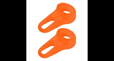 Deltafix Block it Deurwig - 2x - oranje - TPE kunststof - 12 x 3,8 cm - deurstopper