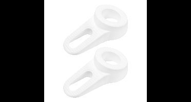 Deltafix Block it Deurwig - 2x - wit - TPE kunststof - 12 x 3,8 cm - deurstopper