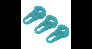 Deltafix Block it Deurwig - 3x - blauw groen - TPE kunststof - 12 x 3,8 cm - deurstopper