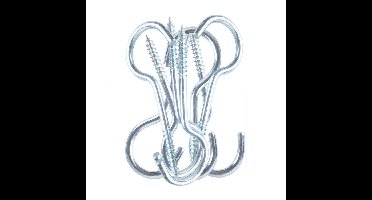 Deltafix Schroefhaken - 24x - verzinkt metaal - 60 mm - ijzerwaren