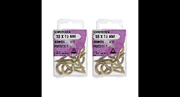 Deltafix Schroefogen - 12x - verzinkt metaal - 25 x 12 mm - ijzerwaren