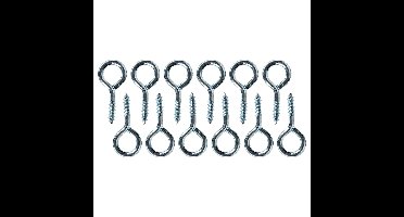 Deltafix Schroefogen - 32x - verzinkt metaal - 20 x 10 mm - ijzerwaren