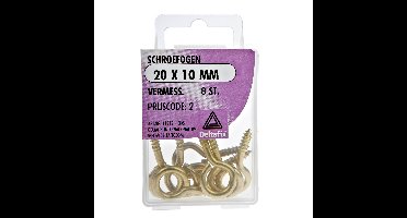 Deltafix Schroefogen - 8x - verzinkt metaal - 20 x 10 mm - ijzerwaren
