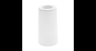 Deurbuffer - deurstopper - wit - rubber - 75 x 40 mm - schroefbevestiging