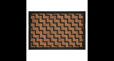 Deurmat met print - voor binnen en buiten - kokosvezel - 60 x 40 cm - Droogloopmat
