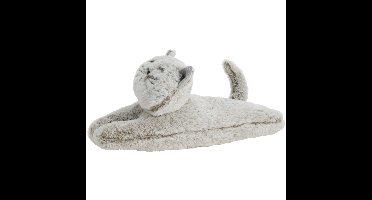 Deurstopper gewicht - dieren thema Katje - 1 kilo - grijs - polyester - 38 x 11 cm - Poes