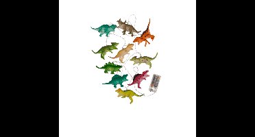 Dino Lichtslinger - dinosaurussen lichtsnoer - LED - 170 cm - op batterijen - multi kleuren