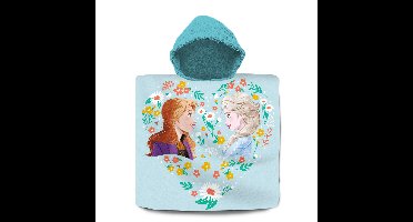 Disney Frozen bad cape/poncho - 60 x 120 cm - katoen - voor kinderen - vakantie
