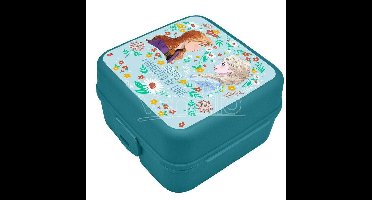 Disney Frozen broodtrommel/lunchbox voor kinderen - blauw - kunststof - 14 x 8 cm