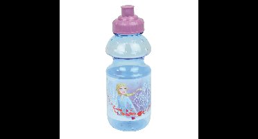 Disney Frozen drinkfles/drinkbeker/bidon met drinktuitje - blauw - kunststof - 350 ml
