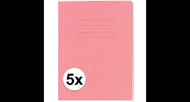 Documentenmap rood folio 5 stuks