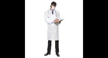Dokter kostuum - wit - heren - met mondkapje - carnaval - ziekenhuis thema
