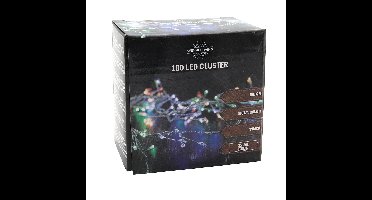 Draadverlichting lichtsnoer met 100 lampjes gekleurd op batterij 100 cm