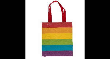 Draagtas - Pride/regenboog thema kleuren - katoen - 35 x 40 cm