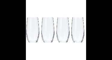 Drinkglazen of waterglazen - 4x stuks - verzwaard - gecurved - inhoud 360 ml