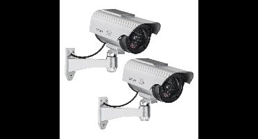Dummy camera - 2x - met solar - realistisch design - IP44 - inclusief bevestiging