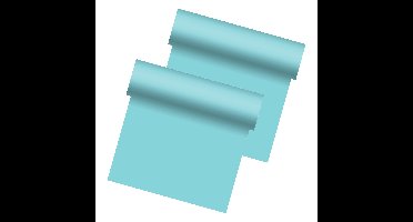 Duni tafelloper - 2x - papier - lichtblauw - 480 x 40 cm