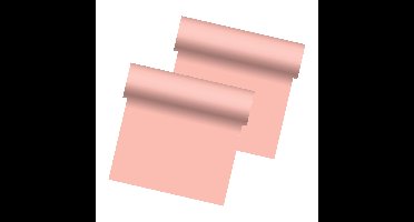 Duni tafelloper - 2x - papier - lichtroze - 480 x 40 cm