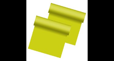 Duni tafelloper - 2x - papier - limegroen - 480 x 40 cm