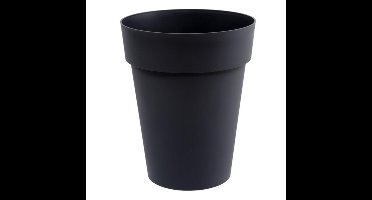 EDA Toscane Bloempot - kunststof - antraciet - D44 x H53 cm - binnen- en buitenshuis