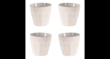 Espresso kopjes - 12x - wit - porselein - 90 ml