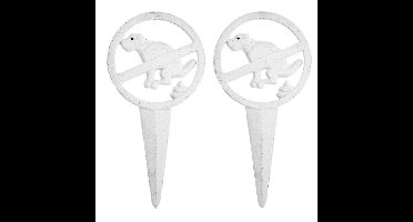 Esschert Design hondenbordje niet poepen - 2x - gietijzer - 15x0.8x30cm