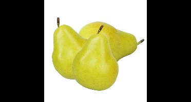 Esschert Design kunstfruit decofruit - 3x - peer/peren - ongeveer 11 cm - groen
