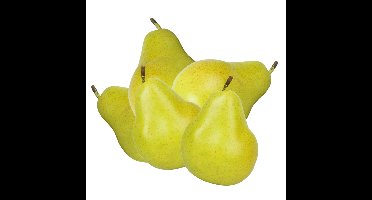 Esschert Design kunstfruit decofruit - 5x - peer/peren - ongeveer 11 cm - groen