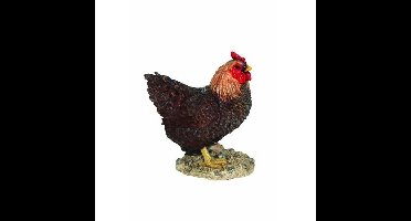 Esschert Design tuin dieren beeld - Kip - bruin - 20 cm - polystone - boerderij thema