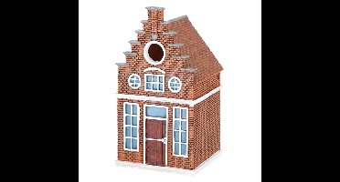 Esschert design vogelhuisje/nestkastje - steenrood - grachtenpand - trapgevel