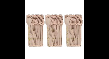 Esschert Design Vorken - hout - 100x - kruidenopdruk - 16 cm - BBQ/Verjaardag/Camping/Party