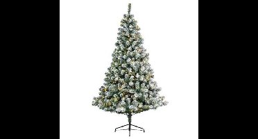 Everlands Kunst kerstboom - H150 cm - met sneeuw en verlichting - Imperial pine