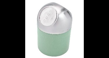Excellent Houseware aanrecht Mini prullenbakje met klepdeksel - groen - 1.3L - 17 cm - rvs