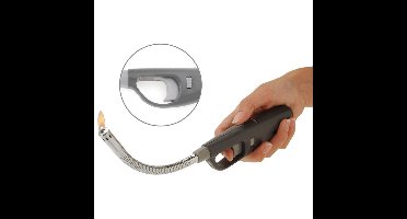 Excellent Houseware Aansteker - flexibel - 27 cm - willekeurige kleur - navulbaar - gas aansteker vo