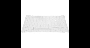 Excellent Houseware Badmat - antislip - ivoor wit - 69 x 39 cm
