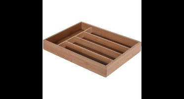 Excellent Houseware Besteklade - bamboe hout - 26 x 35 cm - Bestekbakken - Keukenla verdeler